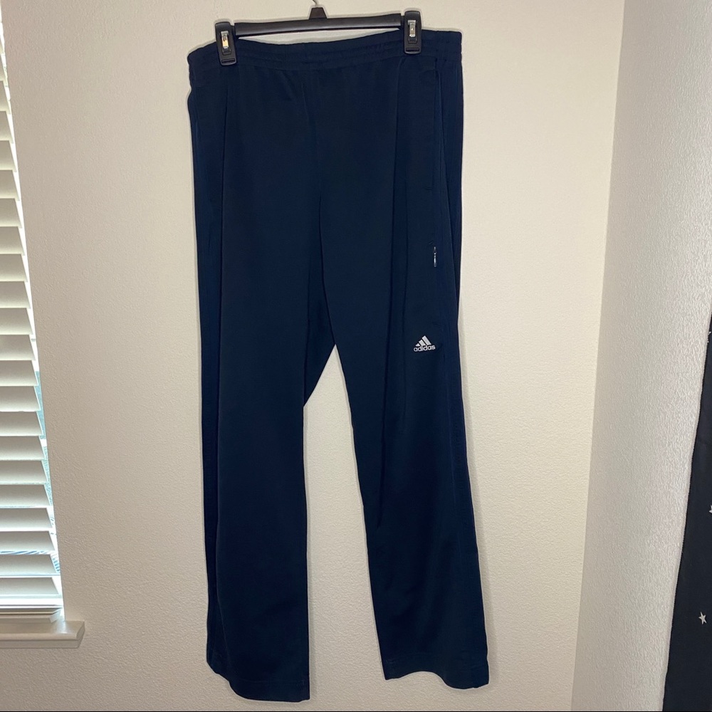 Adidas track pants - size L - navy blue